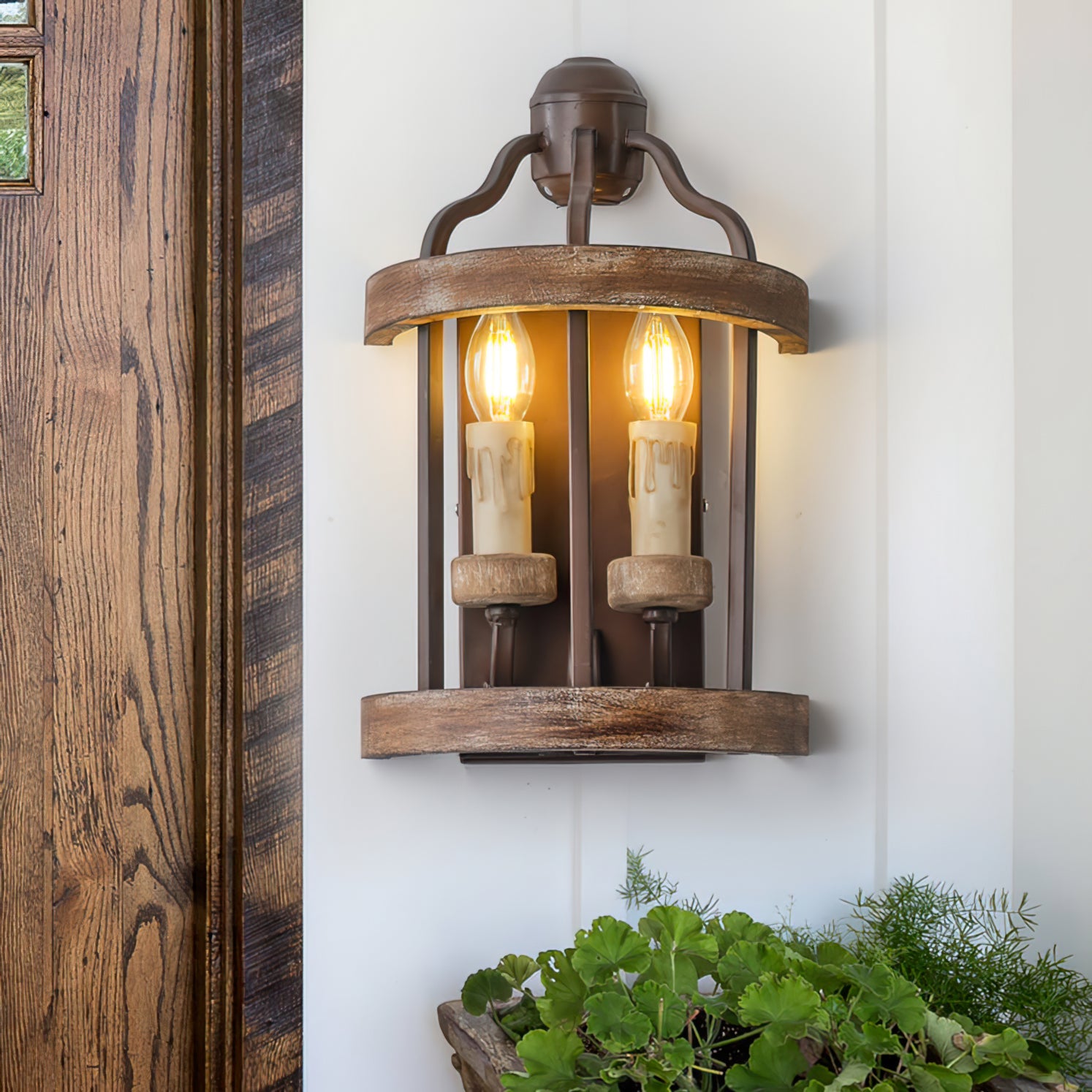 WINCHESTER TWIN FLAME WALL SCONCE