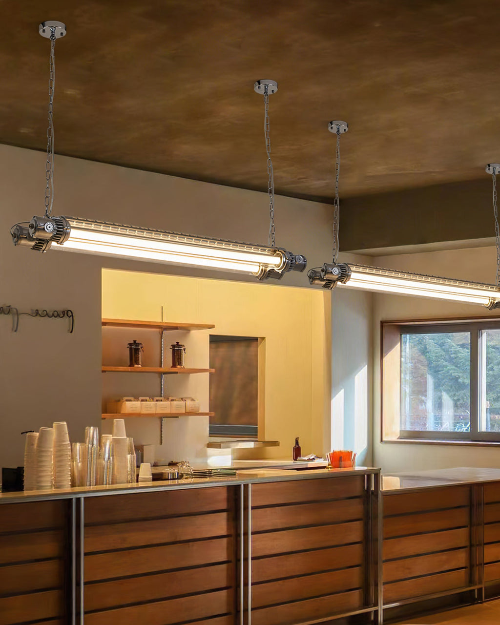 WINTHROP TWIN TUBE SILVER LUMINAIRE