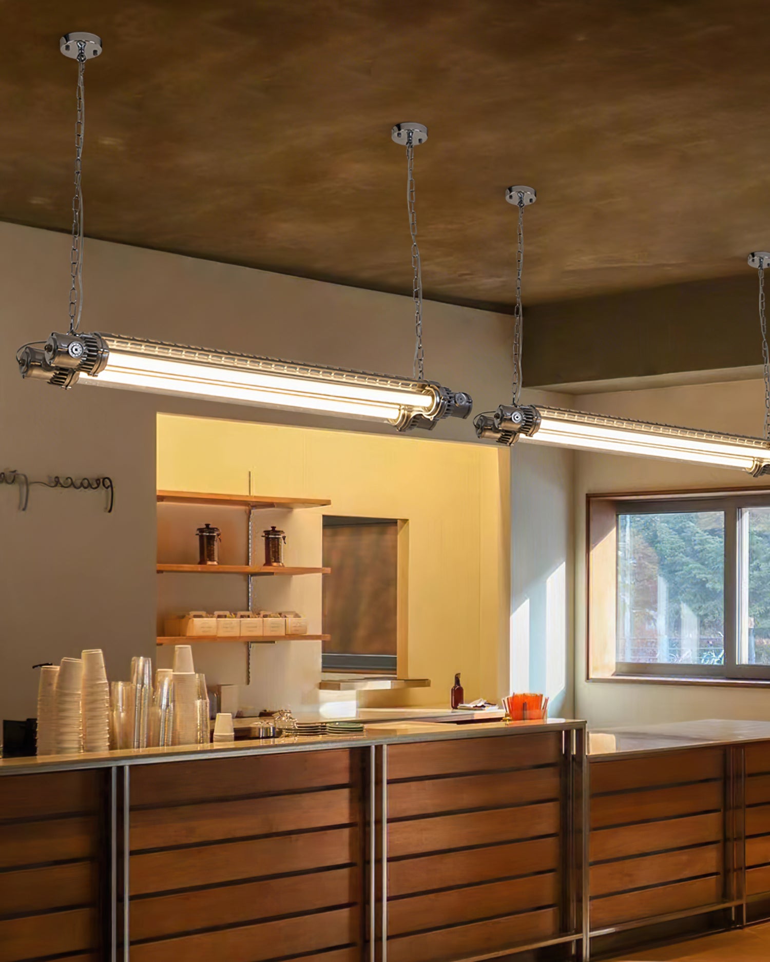 WINTHROP TWIN TUBE SILVER LUMINAIRE