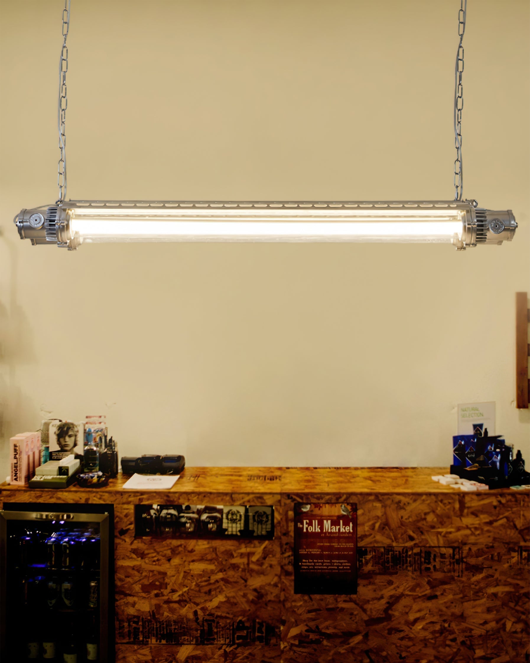 WINTHROP TWIN TUBE SILVER LUMINAIRE