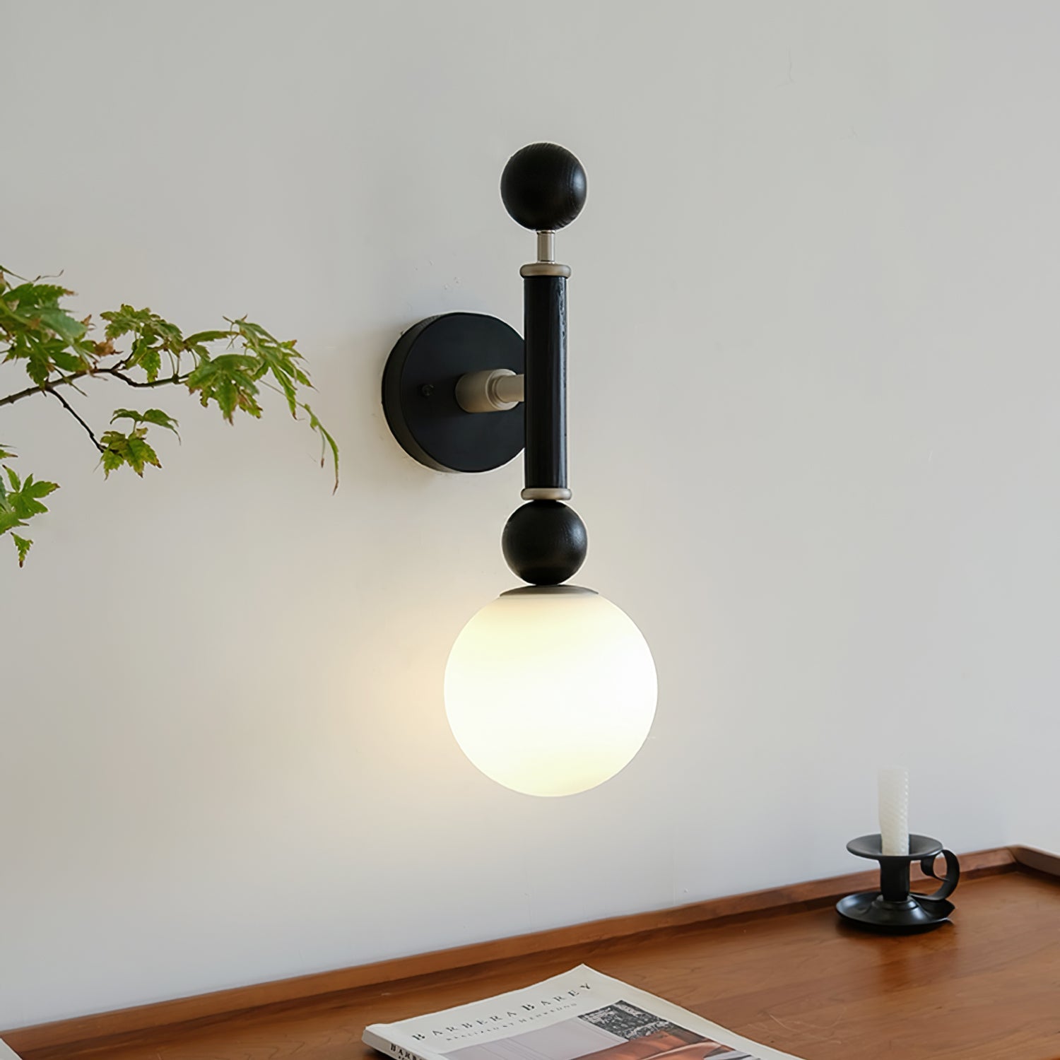 RAVENSCROFT FROSTED GLOBE WALL LIGHT