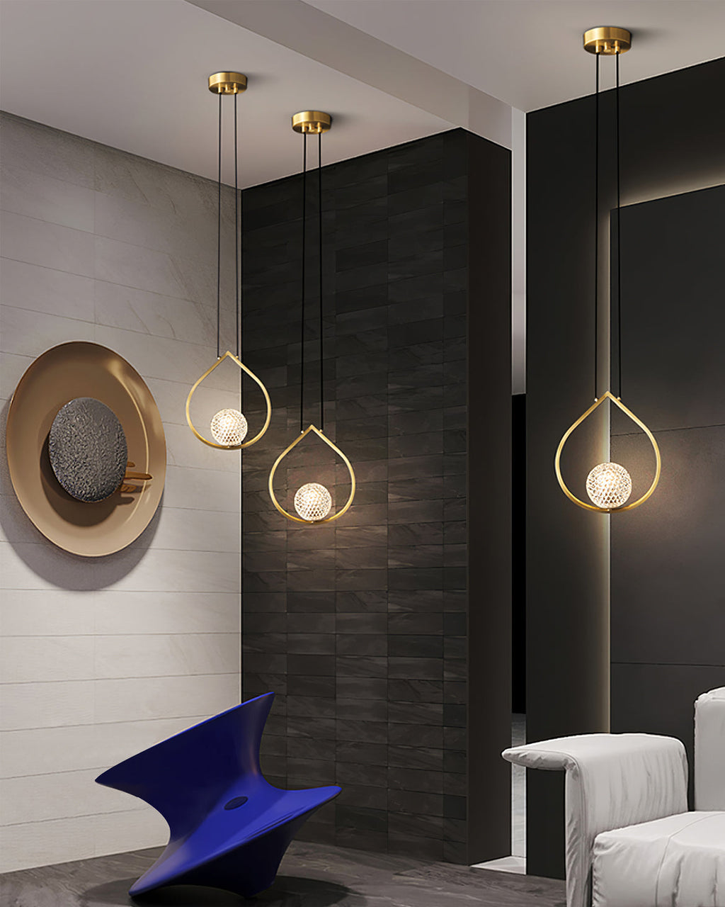 WINTHROP AQUA TEARDROP LUMINAIRE
