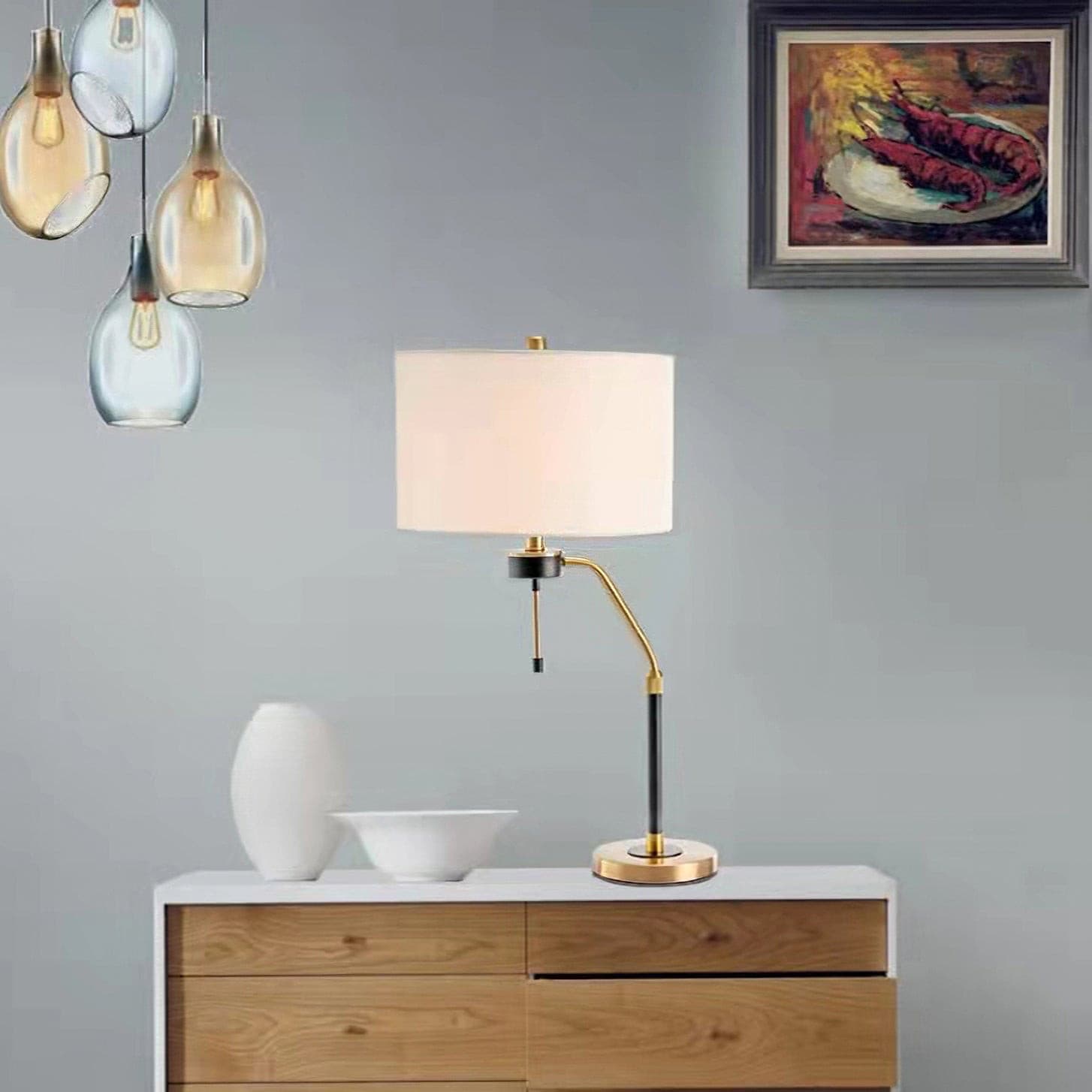 CHARLESTON TWEED DRUM LUMINAIRE