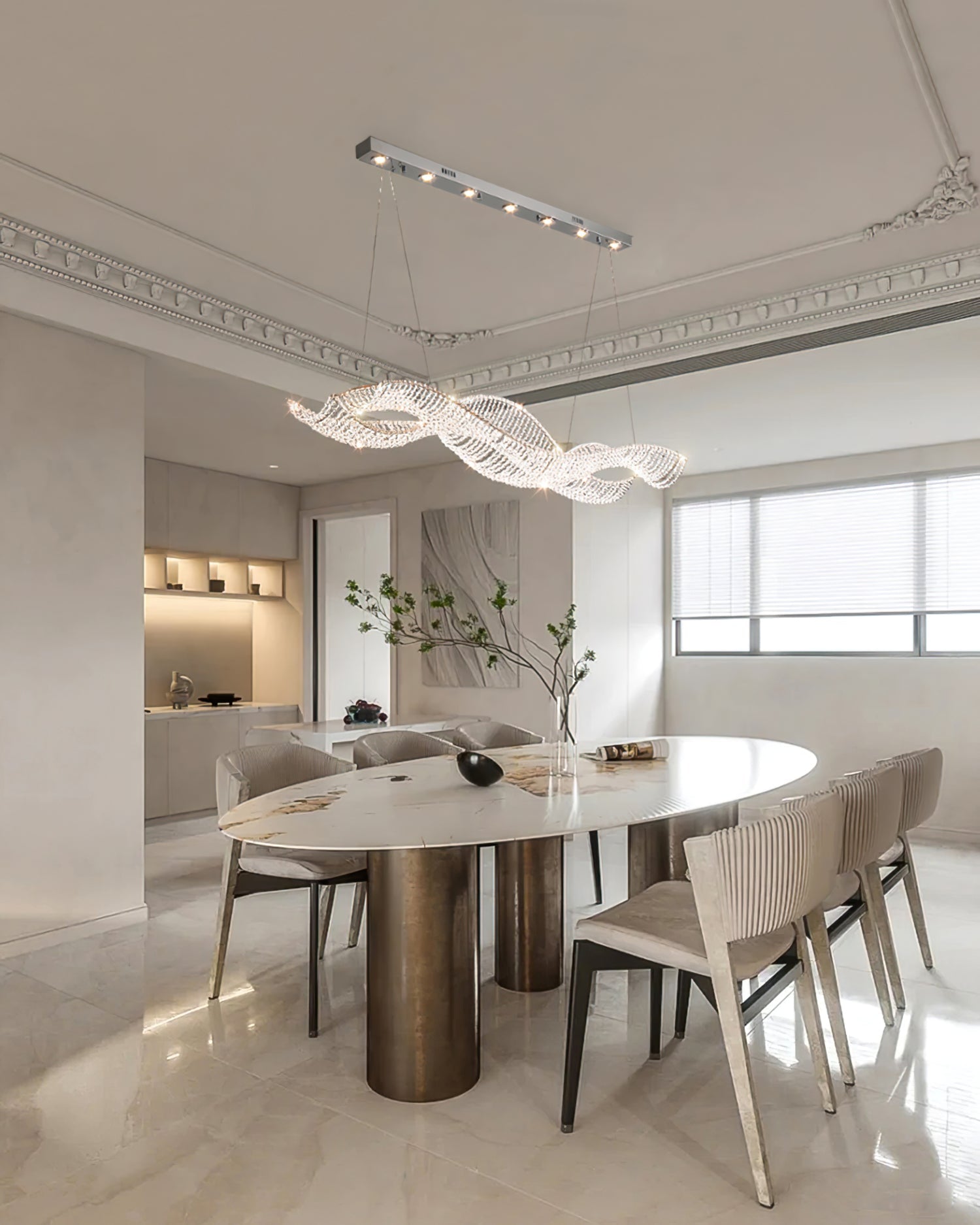 VANDERBILT CRYSTAL DROPLET CHANDELIER