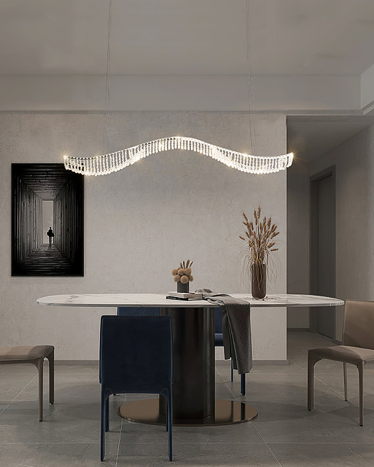 VANDERBILT CRYSTAL DROPLET CHANDELIER