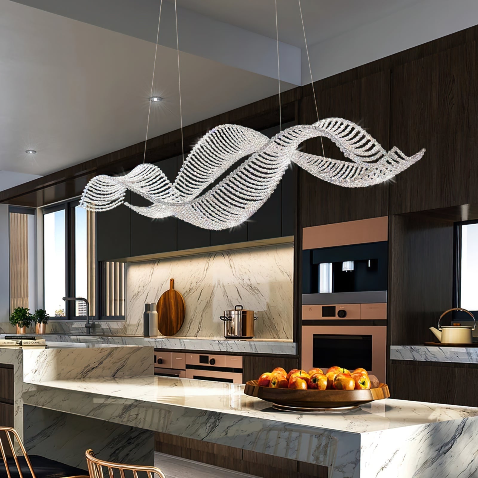 VANDERBILT CRYSTAL DROPLET CHANDELIER