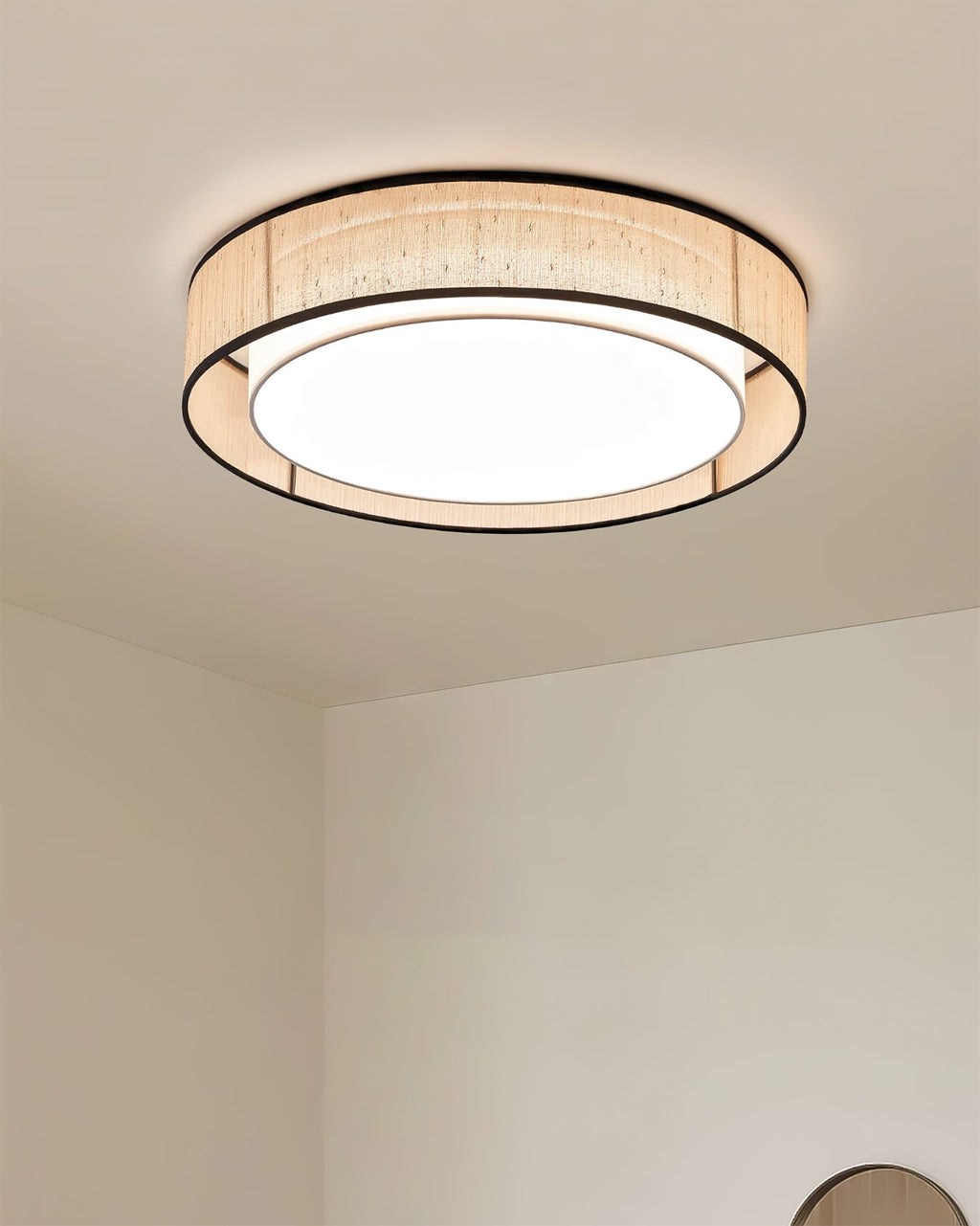 RAVENHALL VINTAGE GLASS FLUSH MOUNT LIGHT