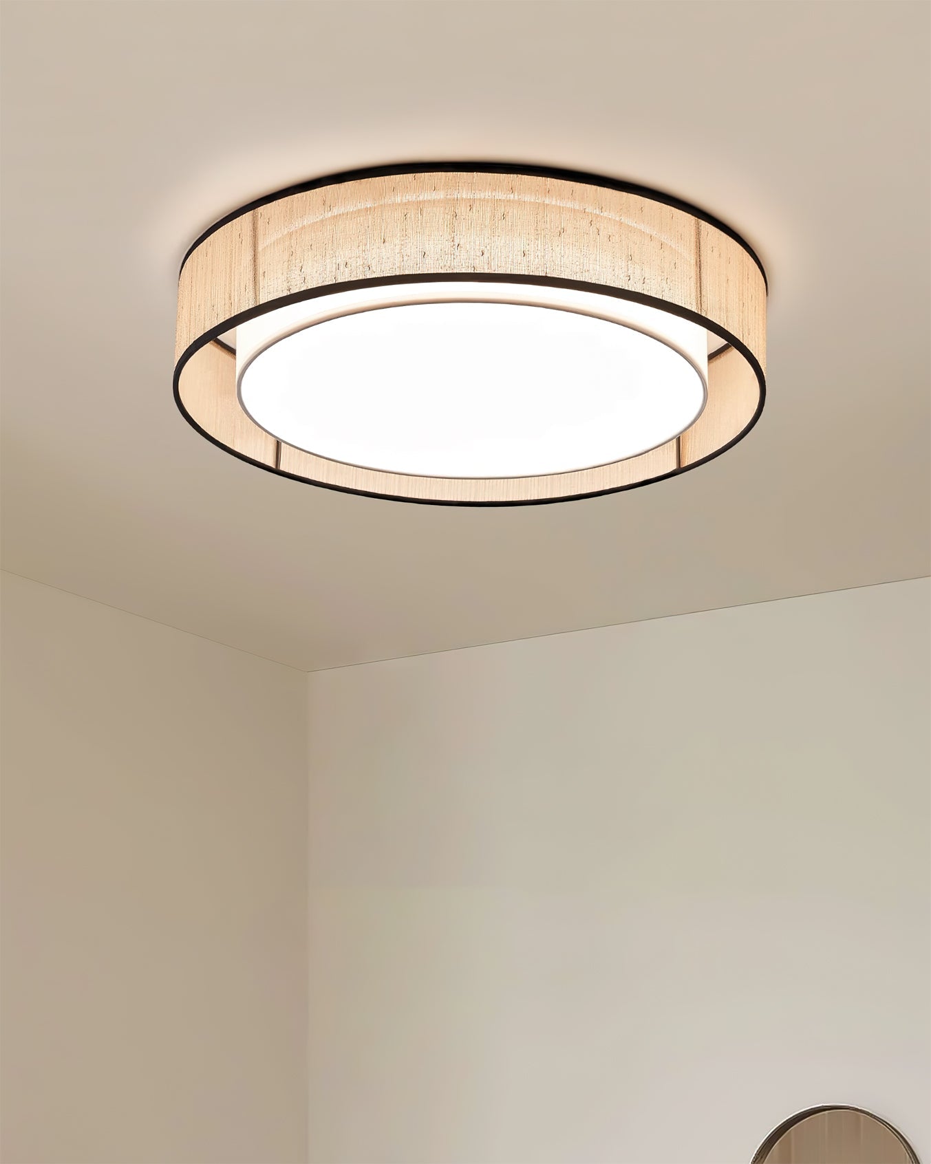 RAVENHALL VINTAGE GLASS FLUSH MOUNT LIGHT