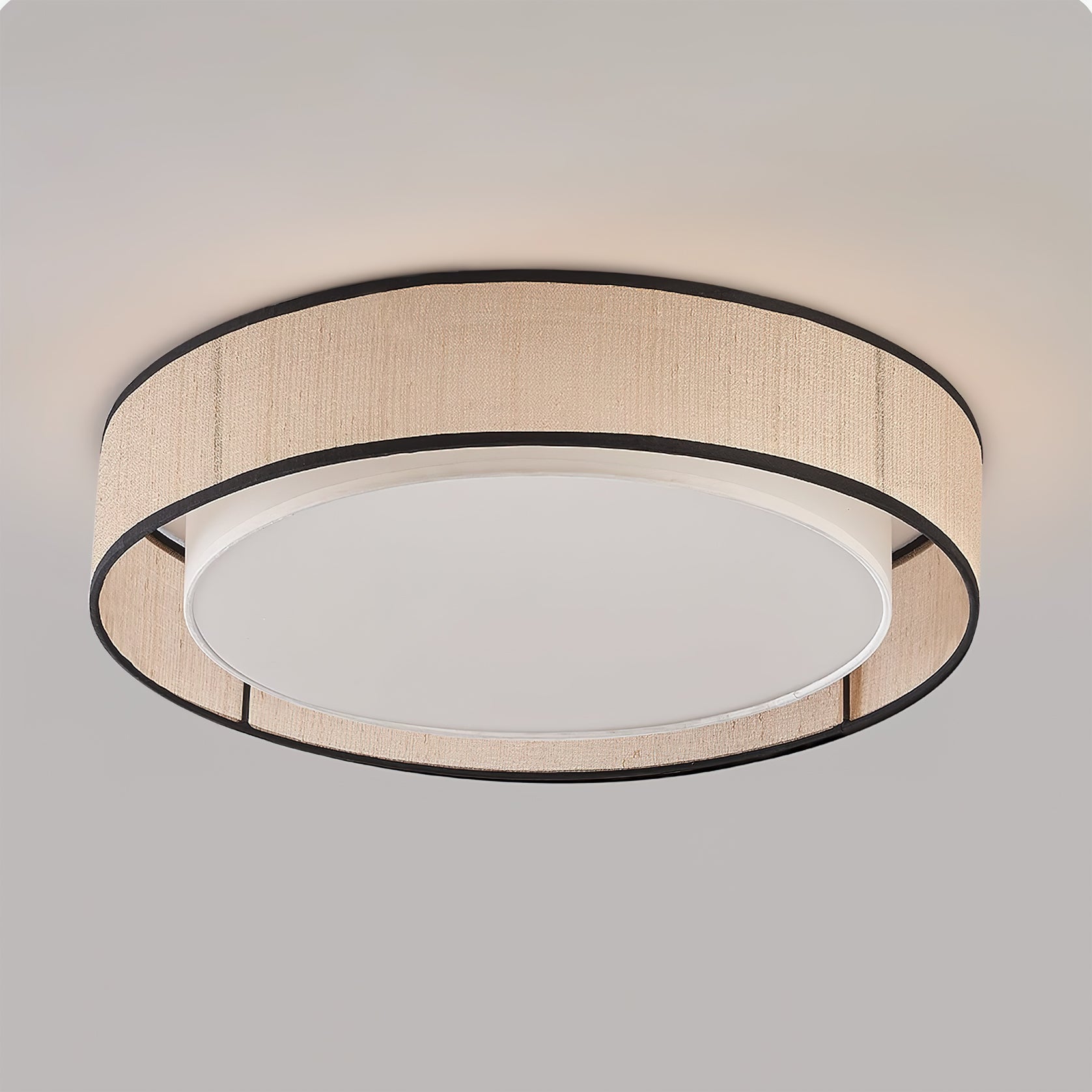 RAVENHALL VINTAGE GLASS FLUSH MOUNT LIGHT
