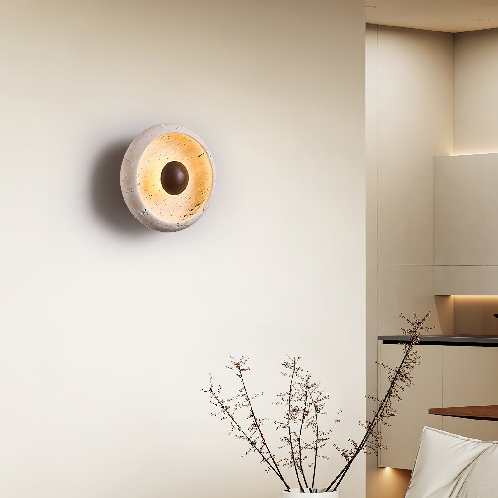 Whitmore Rustic Stone Wall Sconce