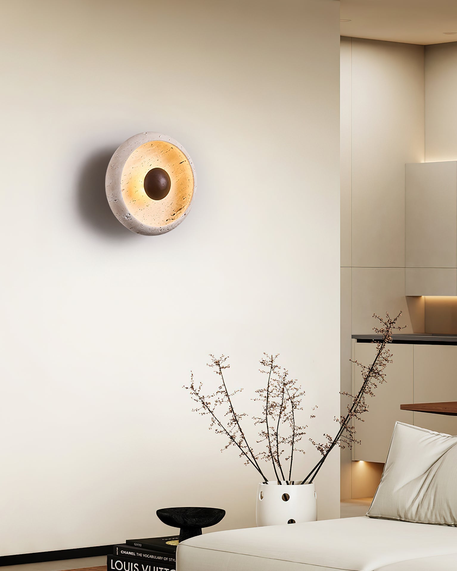 Whitmore Rustic Stone Wall Sconce