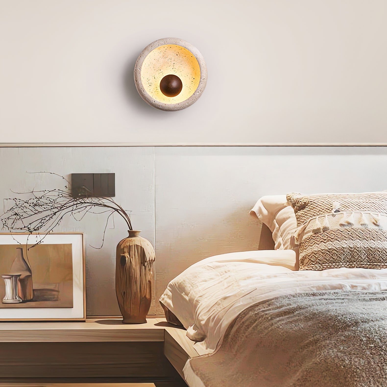 Whitmore Rustic Stone Wall Sconce