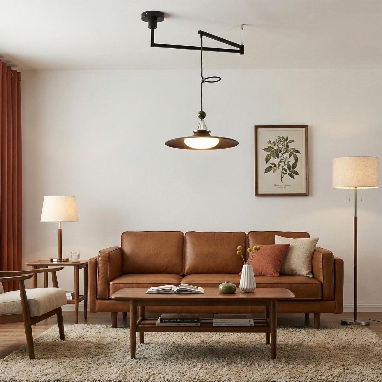 WINTHORPE ADJUSTABLE ARM HANGING LAMP