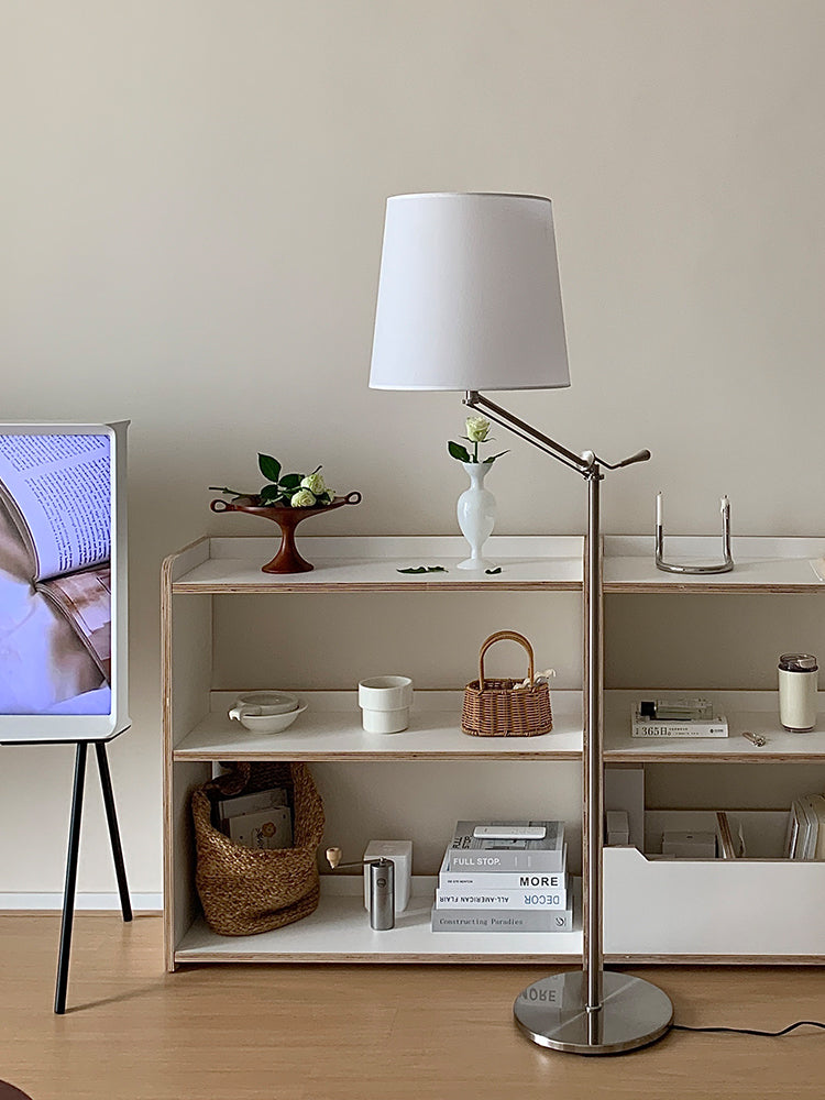 VANDERBILT TAPERED SILK SHADE FLOOR LIGHT