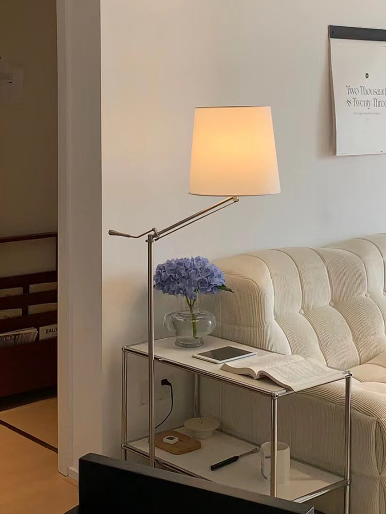 VANDERBILT TAPERED SILK SHADE FLOOR LIGHT