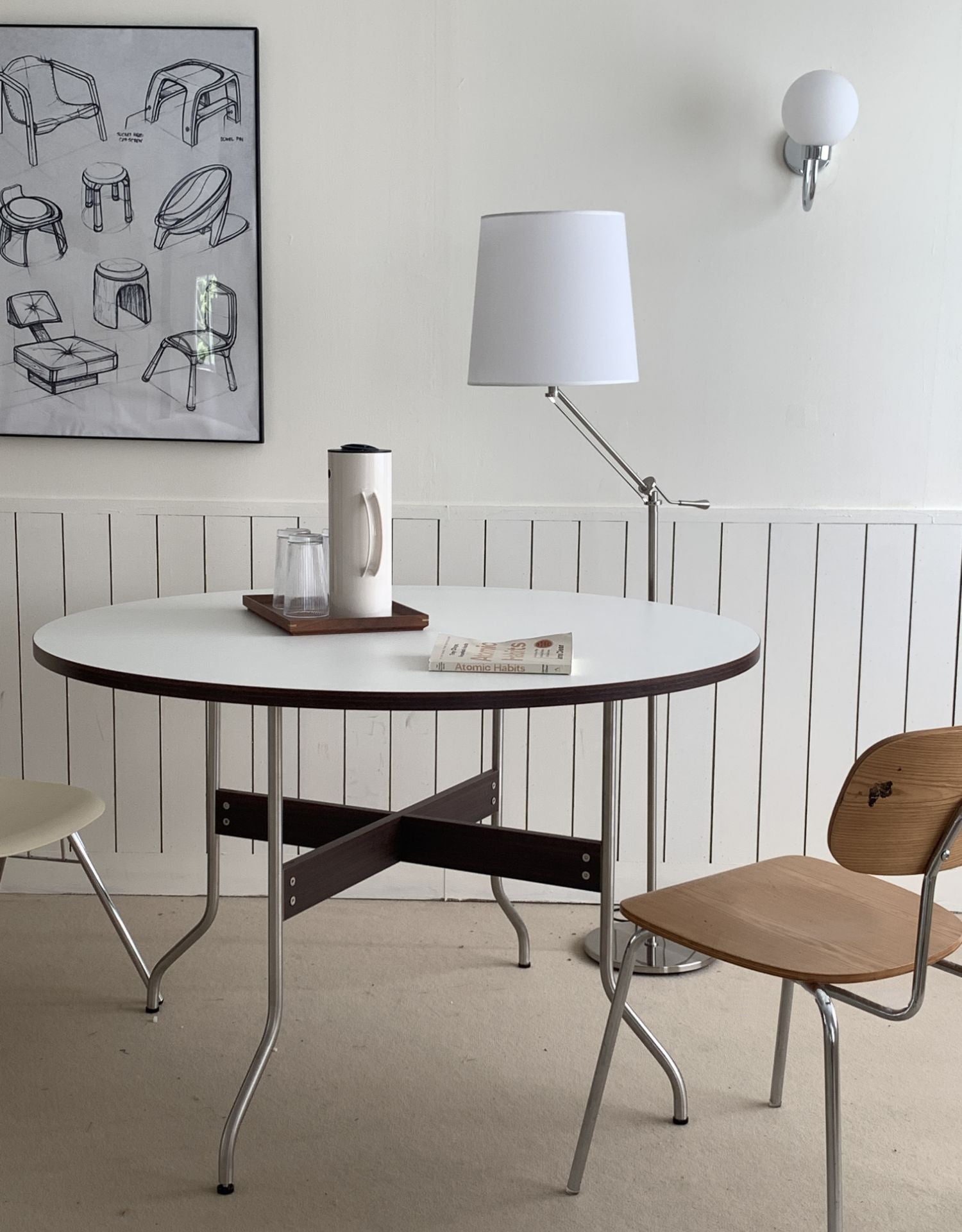 VANDERBILT TAPERED SILK SHADE FLOOR LIGHT