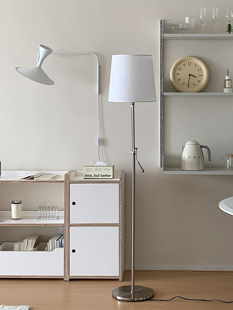 VANDERBILT TAPERED SILK SHADE FLOOR LIGHT