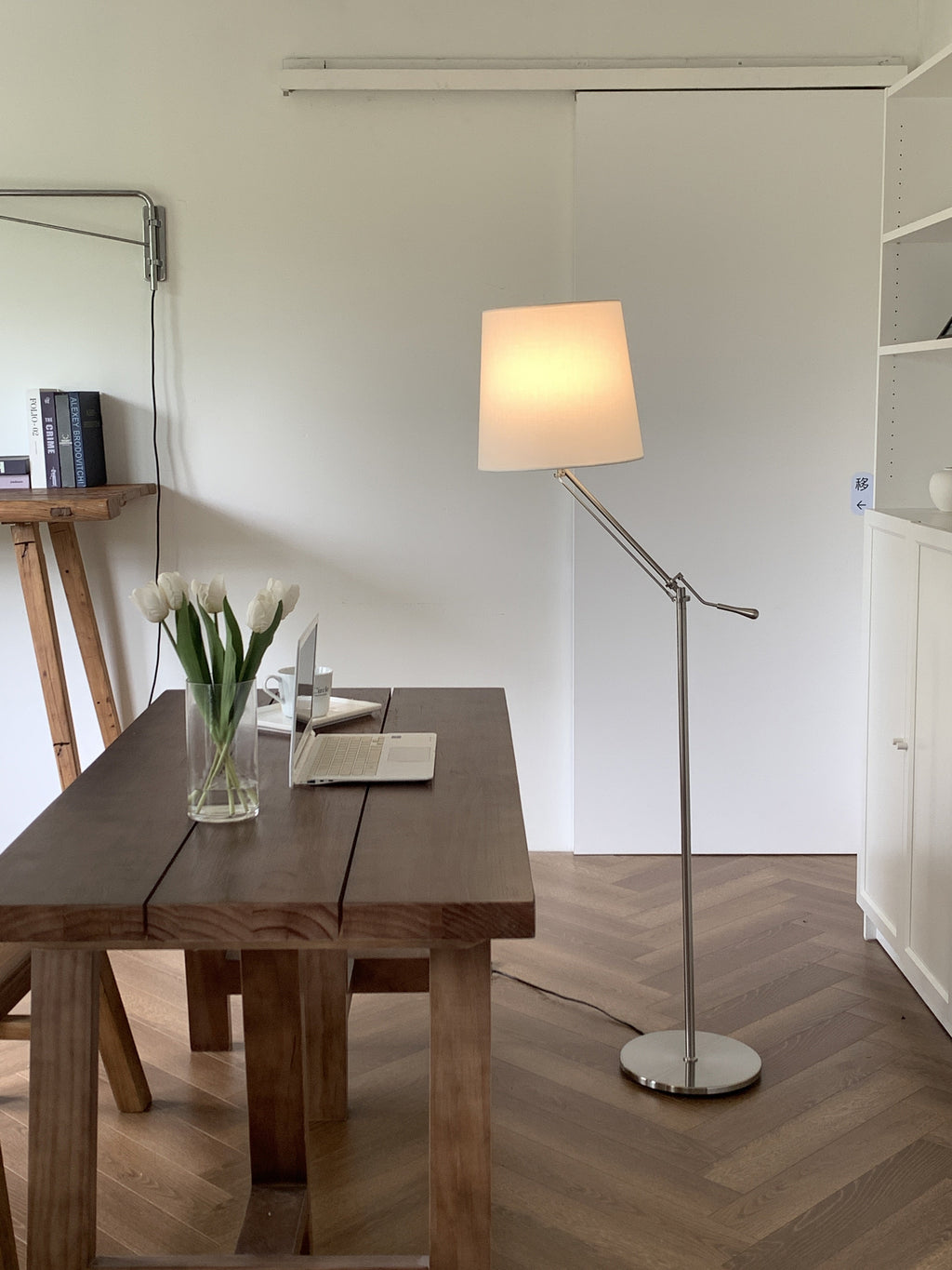 VANDERBILT TAPERED SILK SHADE FLOOR LIGHT