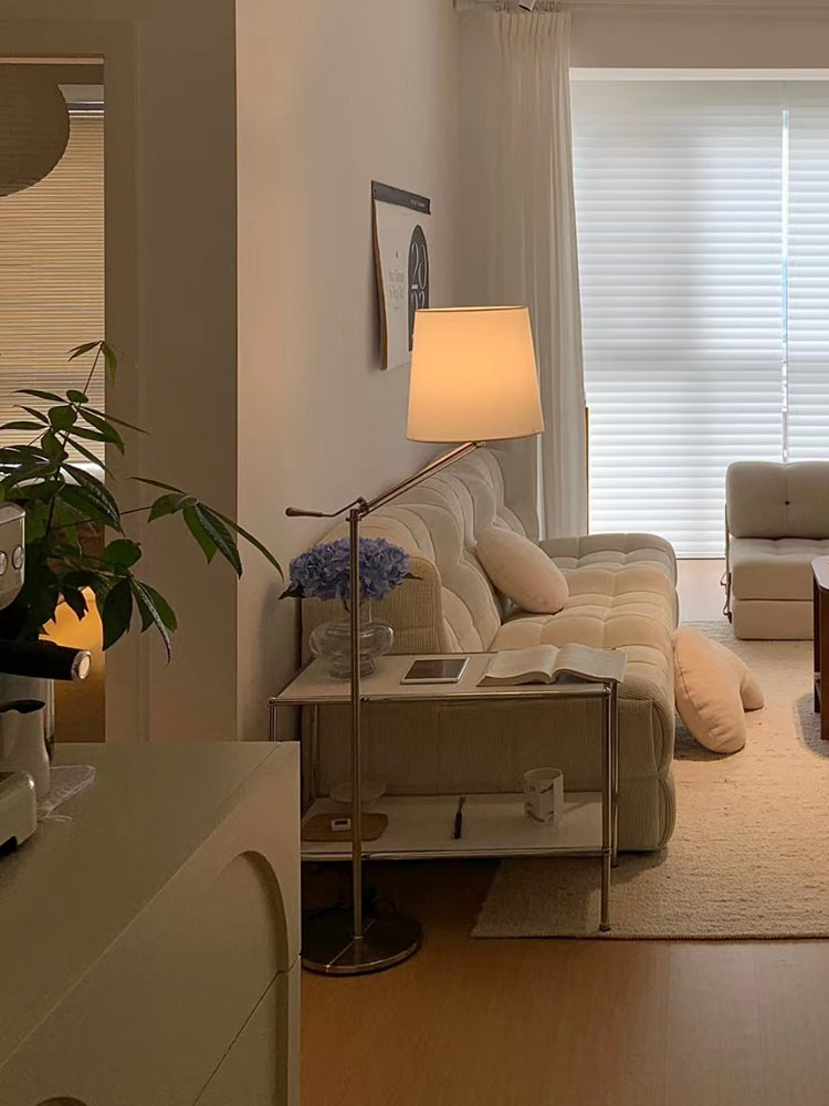 VANDERBILT TAPERED SILK SHADE FLOOR LIGHT