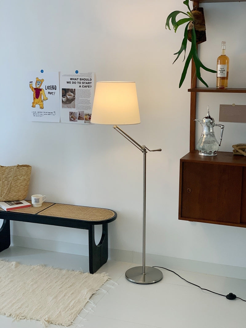 VANDERBILT TAPERED SILK SHADE FLOOR LIGHT