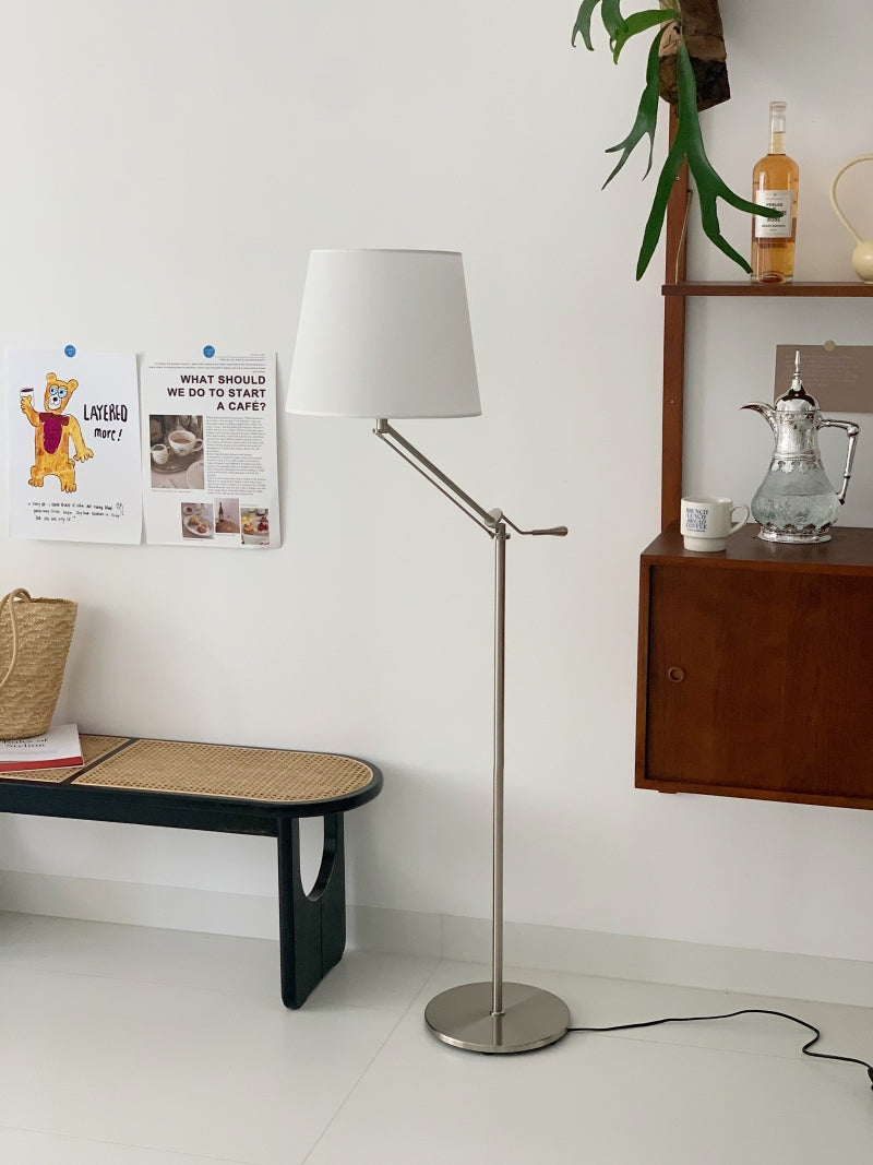 VANDERBILT TAPERED SILK SHADE FLOOR LIGHT