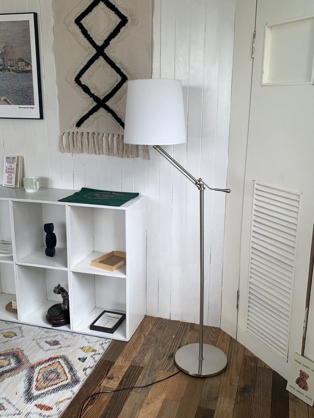 VANDERBILT TAPERED SILK SHADE FLOOR LIGHT