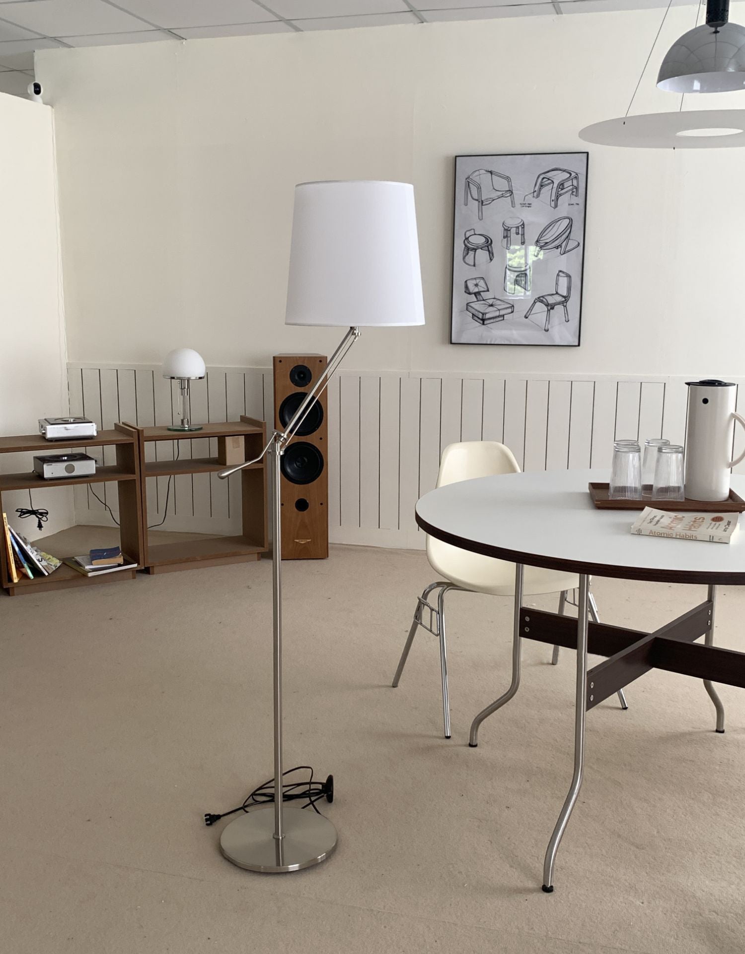VANDERBILT TAPERED SILK SHADE FLOOR LIGHT