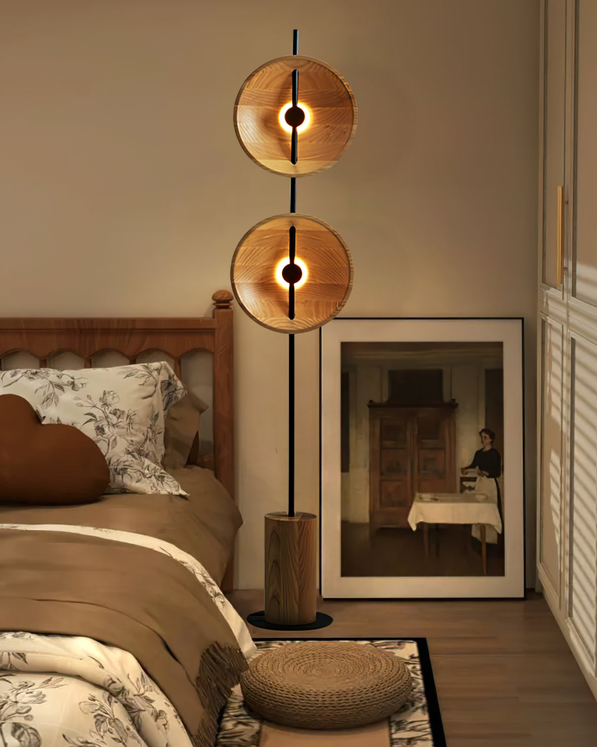 CHARLESTON RUSTIC WOODEN FLOOR LANTERN