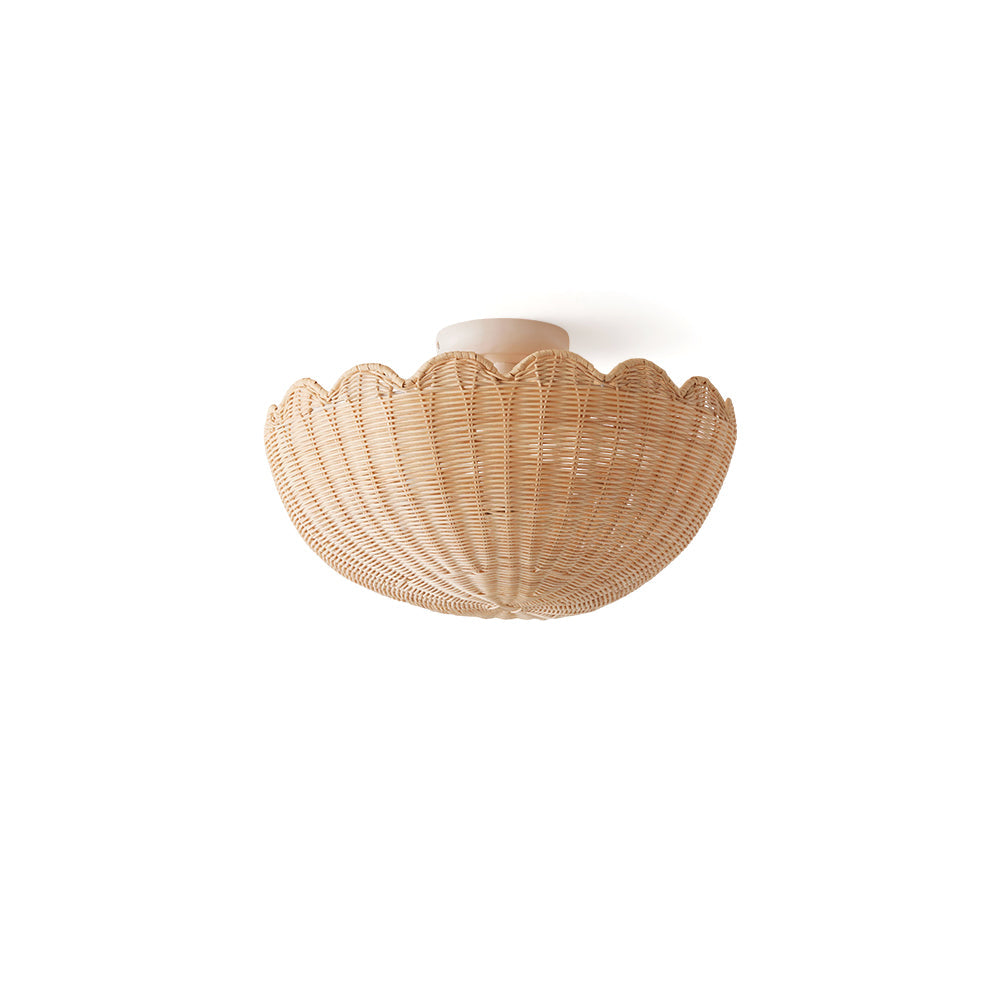 FENWICK BRASS ROUNDED FLUSH MOUNT LIGHT