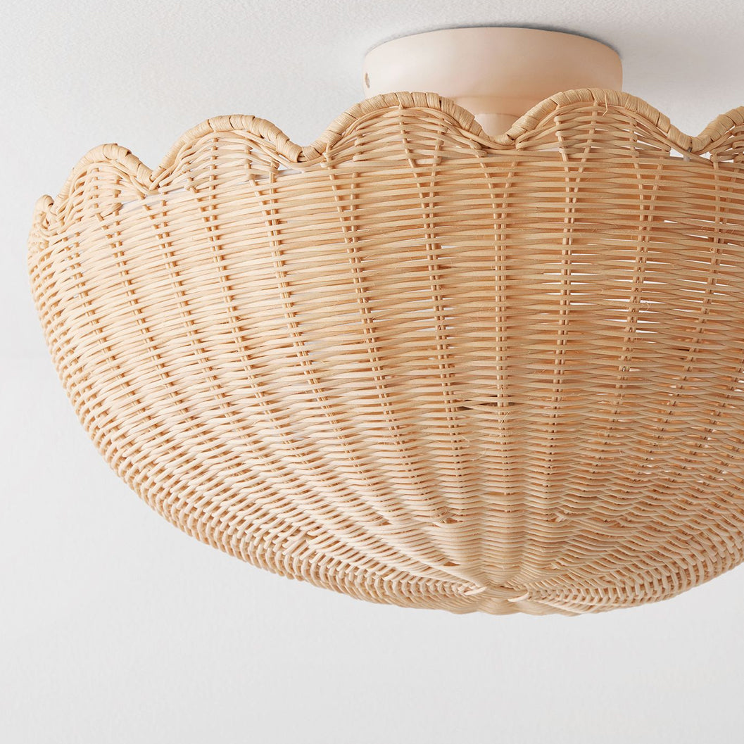 FENWICK BRASS ROUNDED FLUSH MOUNT LIGHT