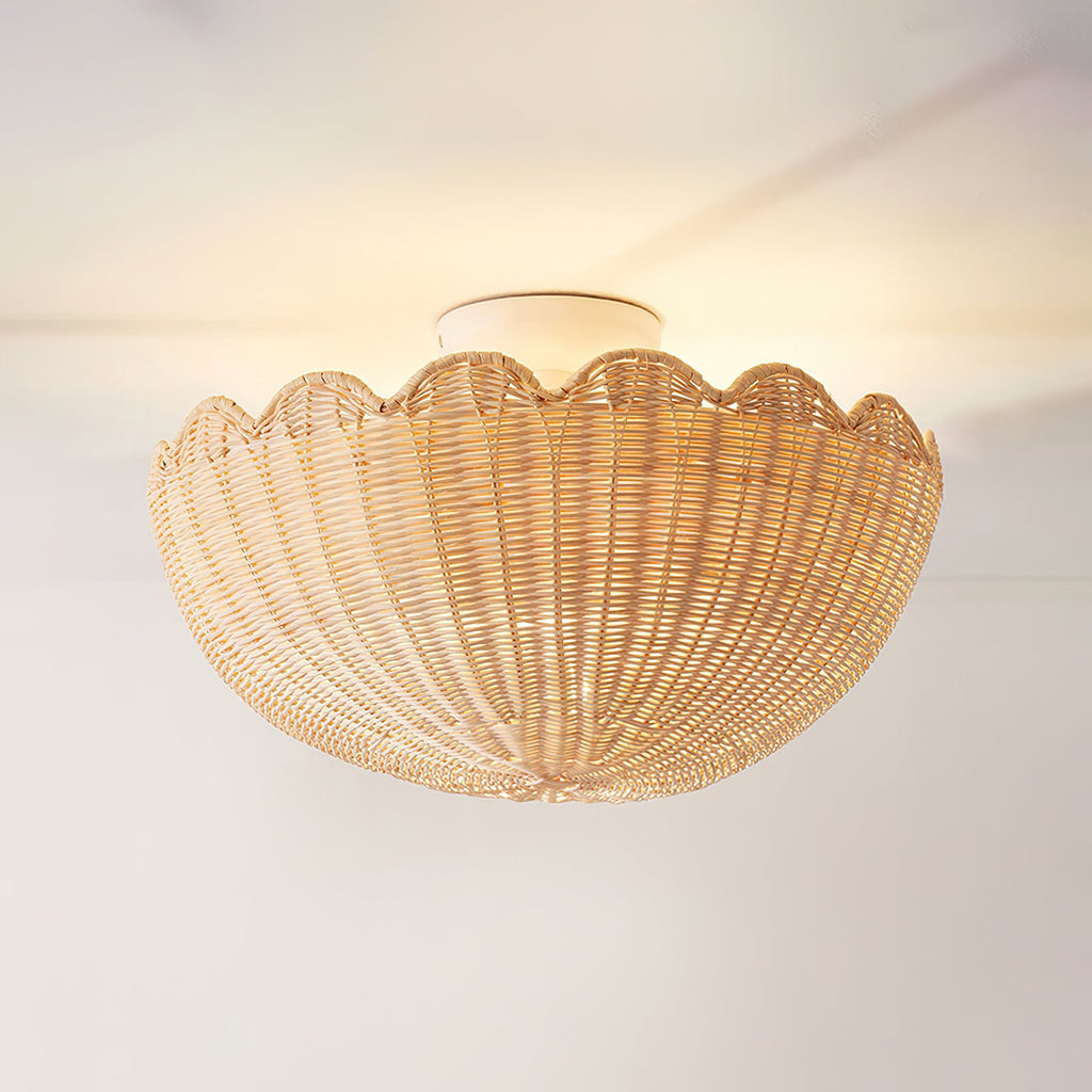 FENWICK BRASS ROUNDED FLUSH MOUNT LIGHT