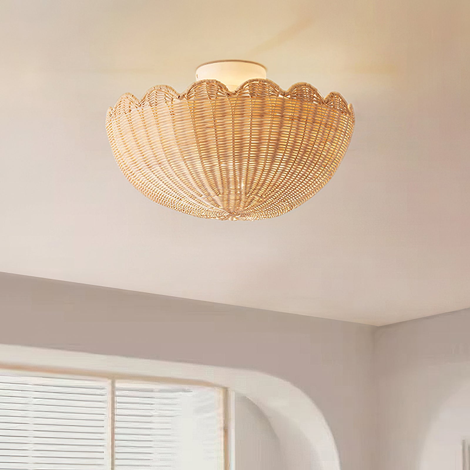 FENWICK BRASS ROUNDED FLUSH MOUNT LIGHT