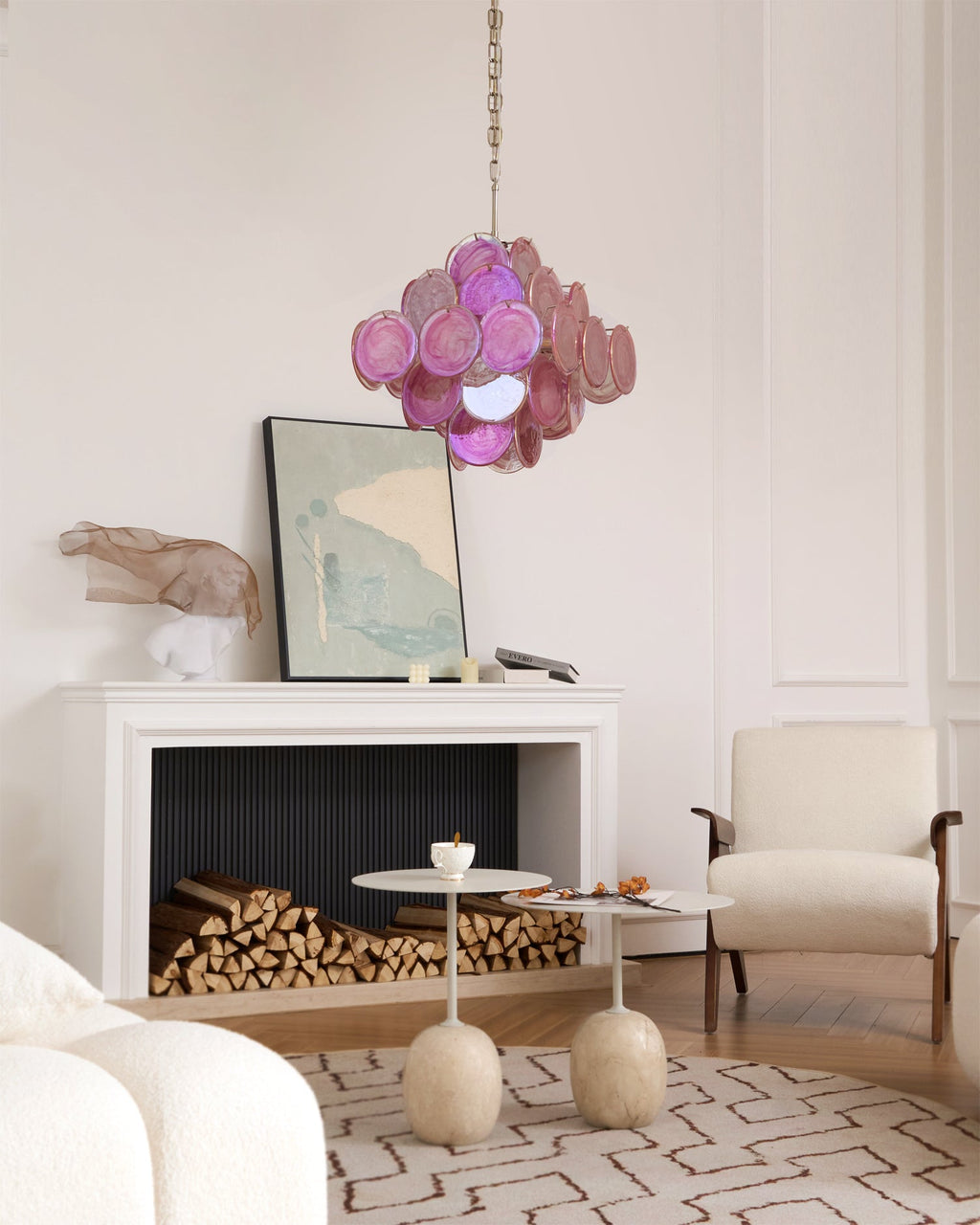 FLORENCE ROSE DISK MURANO CEILING LANTERN