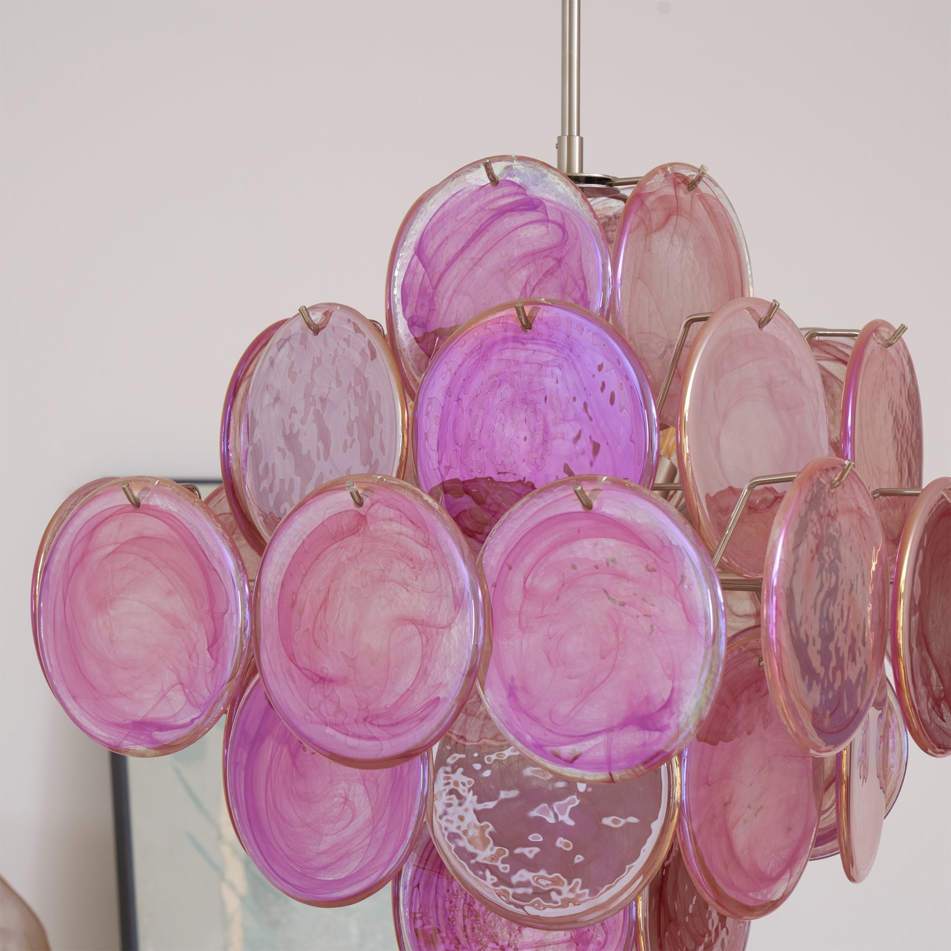 FLORENCE ROSE DISK MURANO CEILING LANTERN