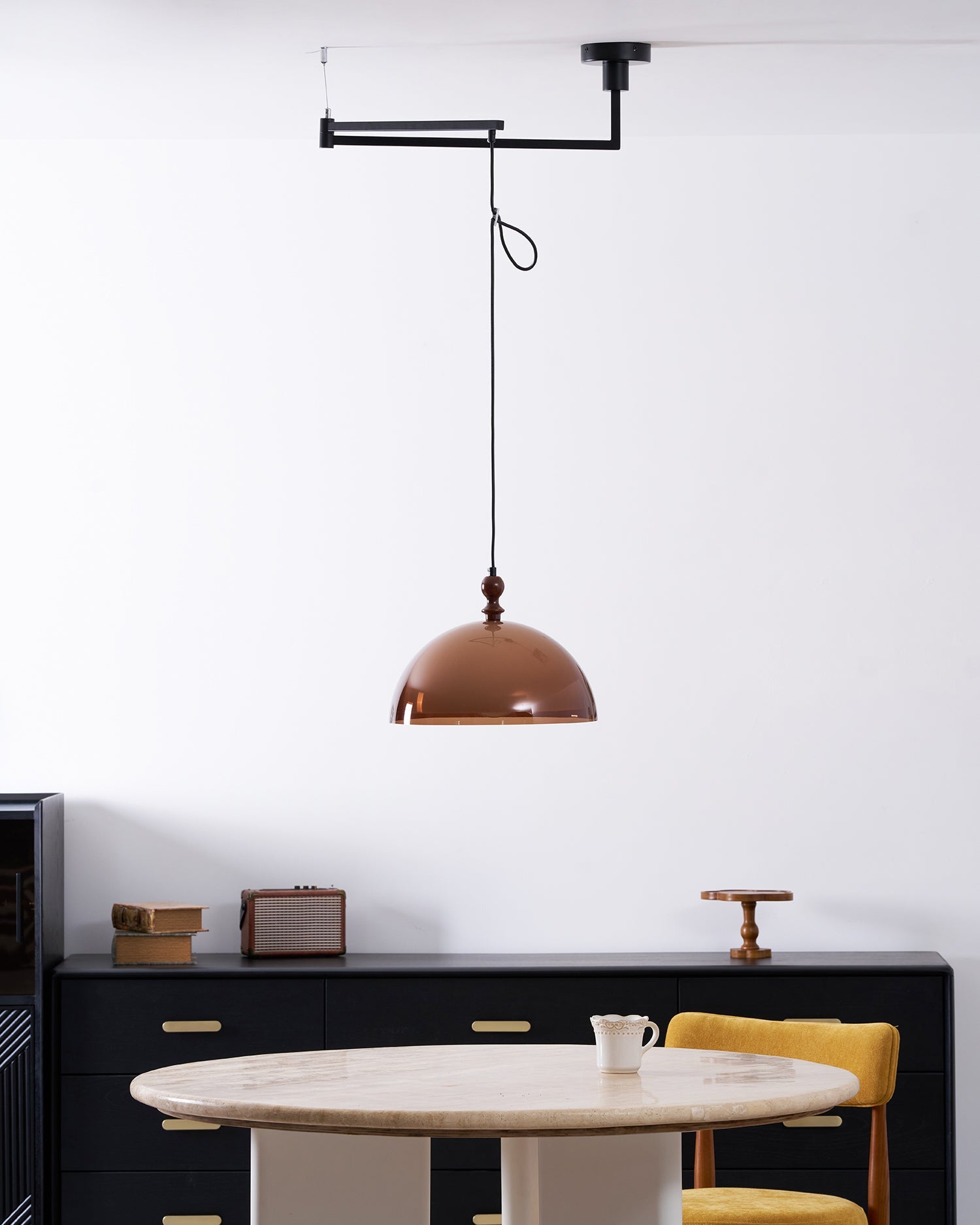 WINTHROP ADJUSTABLE ARM HANGING LANTERN