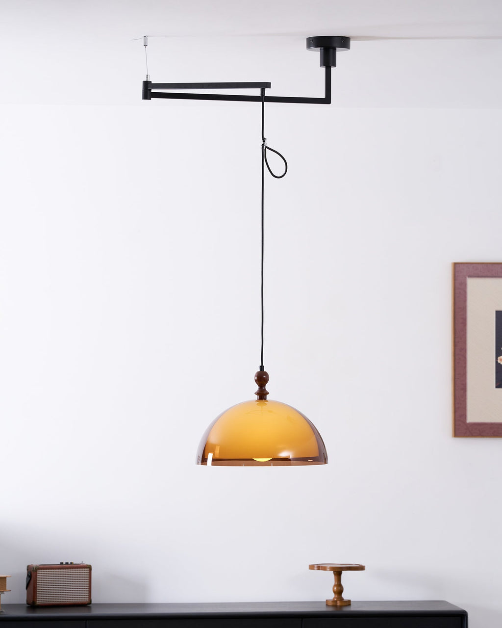 WINTHROP ADJUSTABLE ARM HANGING LANTERN
