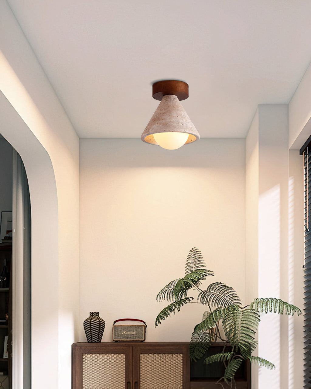 RAVENWOOD RUSTIC IRON CEILING LANTERN