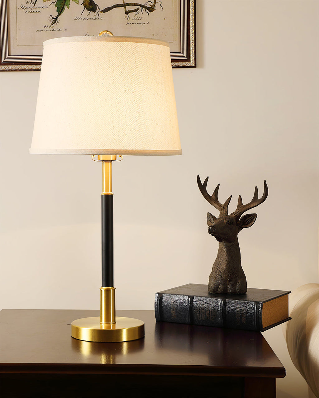 WINTHROP VINTAGE BRASS LANTERN TABLE LIGHT