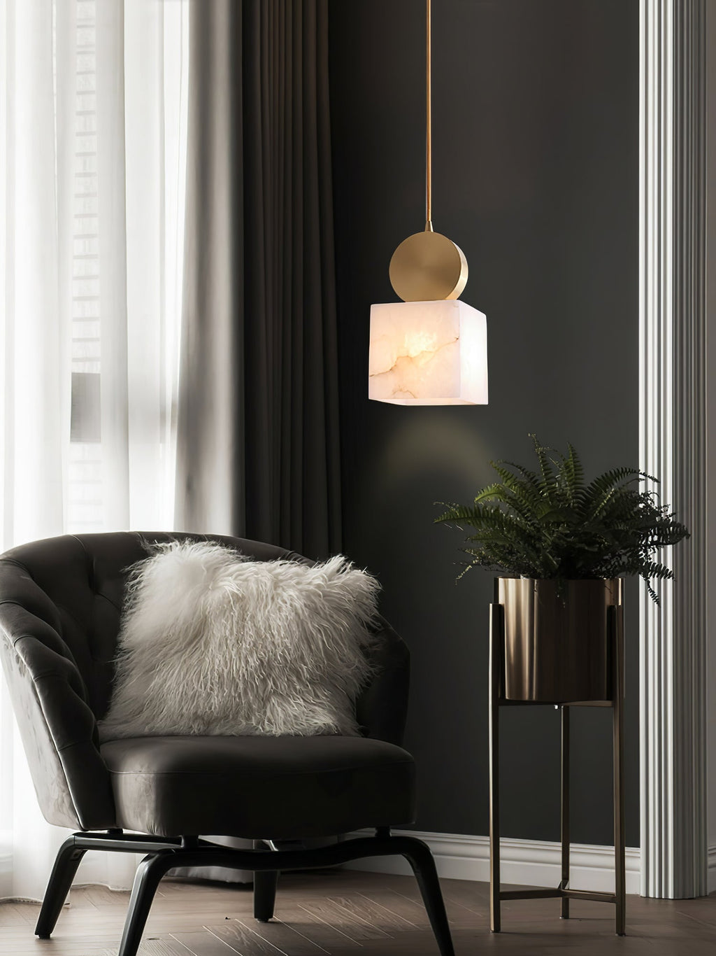 CALDERWOOD ALABASTER GLOBE PENDANT