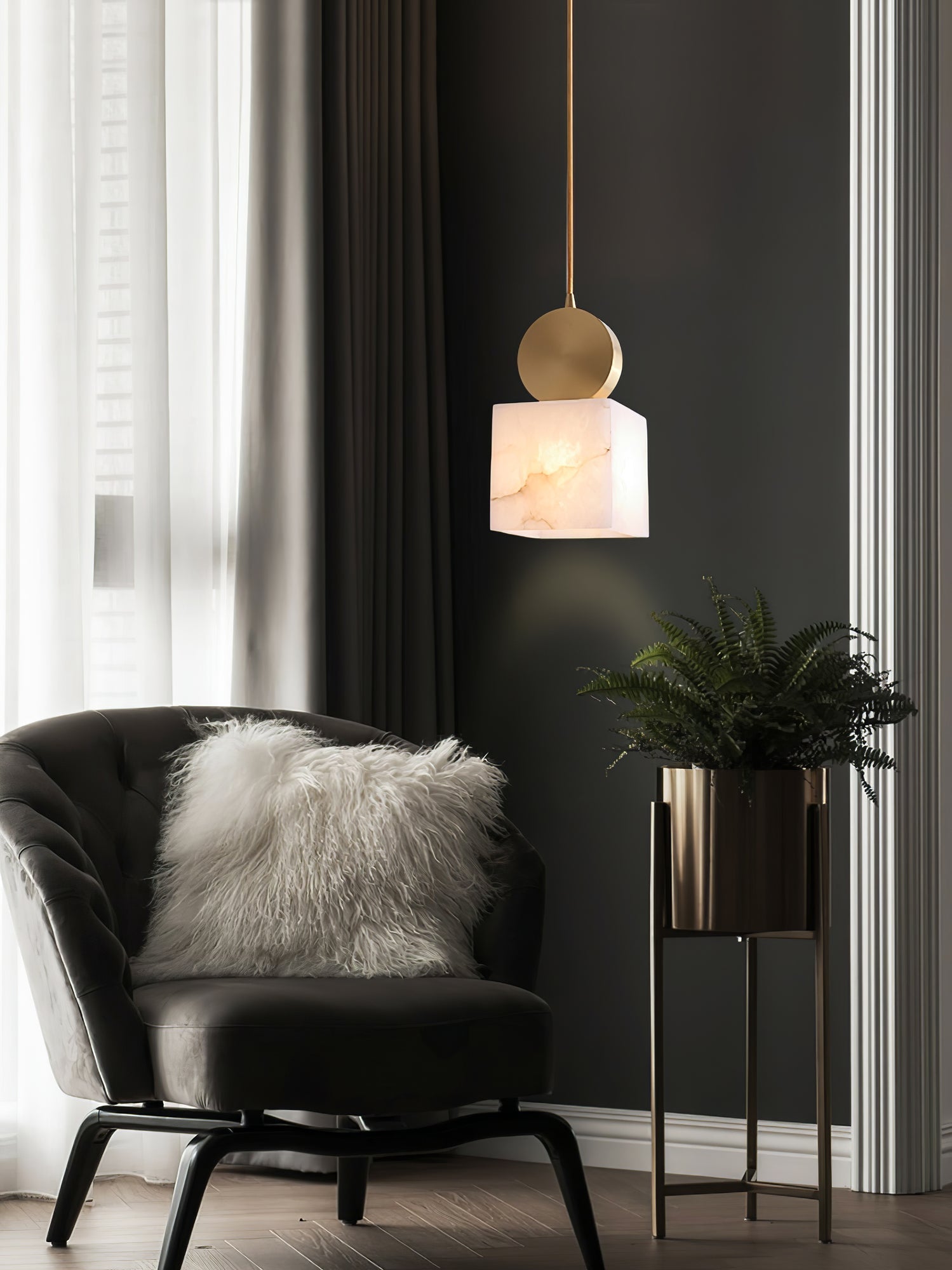 CALDERWOOD ALABASTER GLOBE PENDANT
