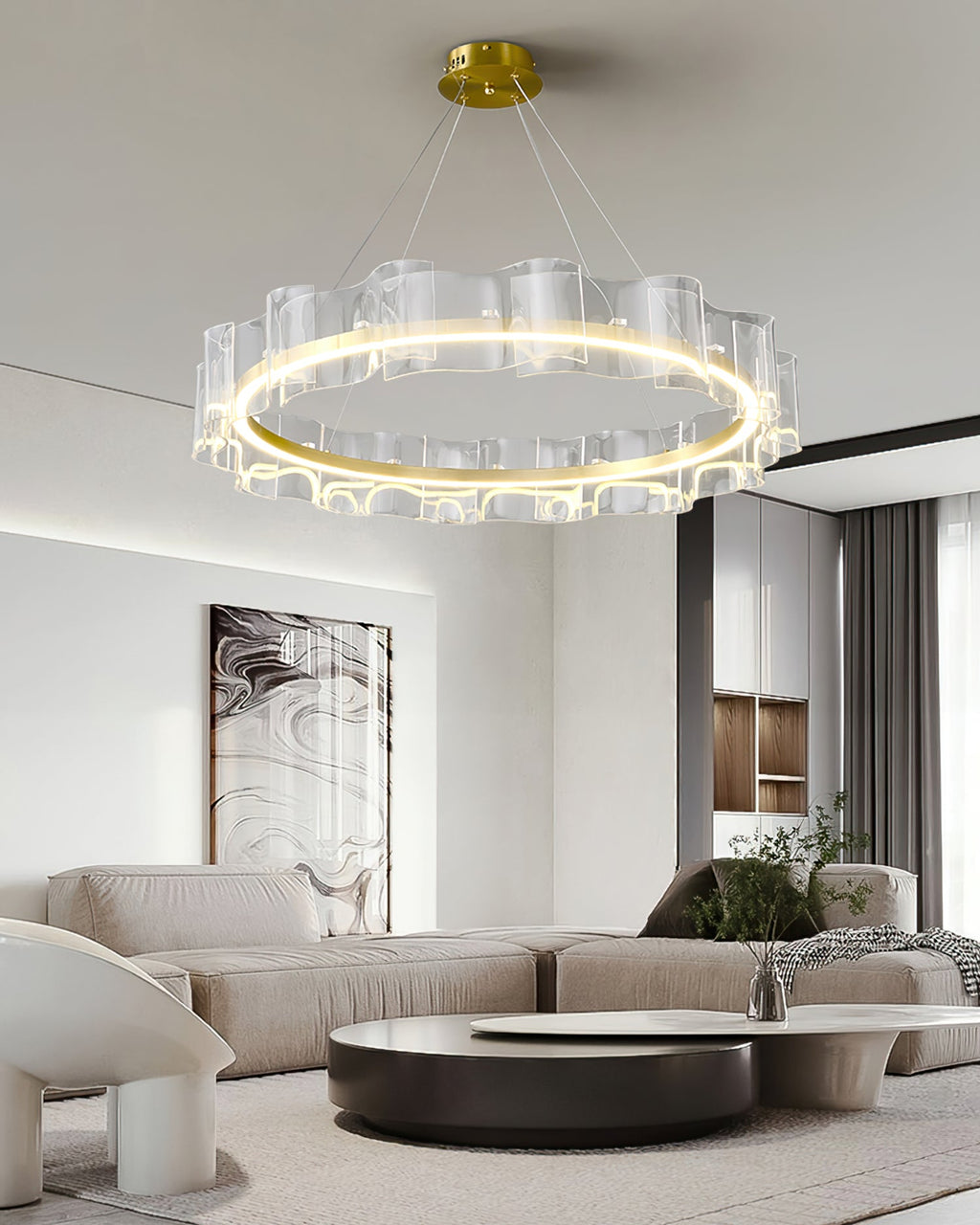 WINDSOR CRYSTAL TEARDROP CEILING LIGHT