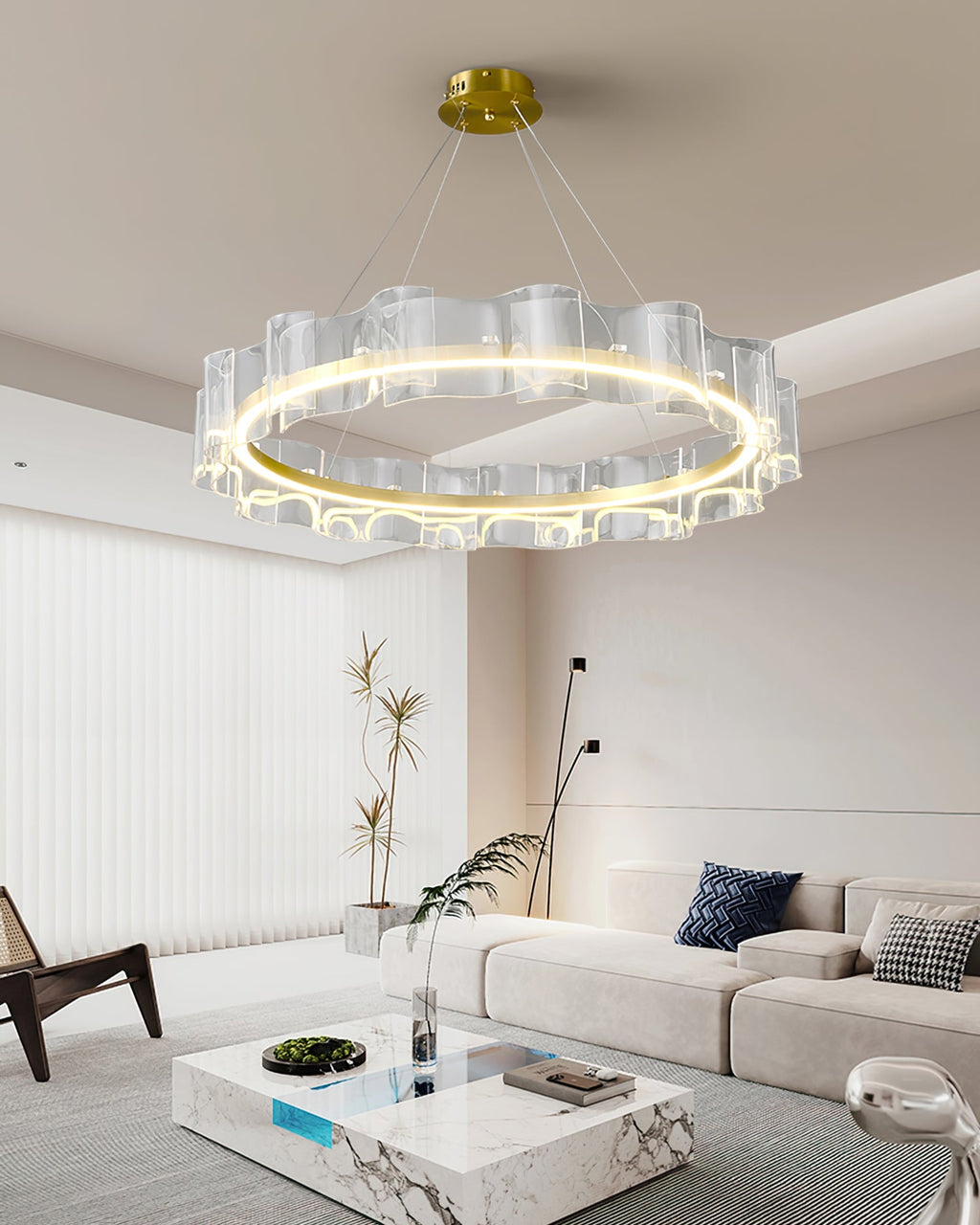 WINDSOR CRYSTAL TEARDROP CEILING LIGHT