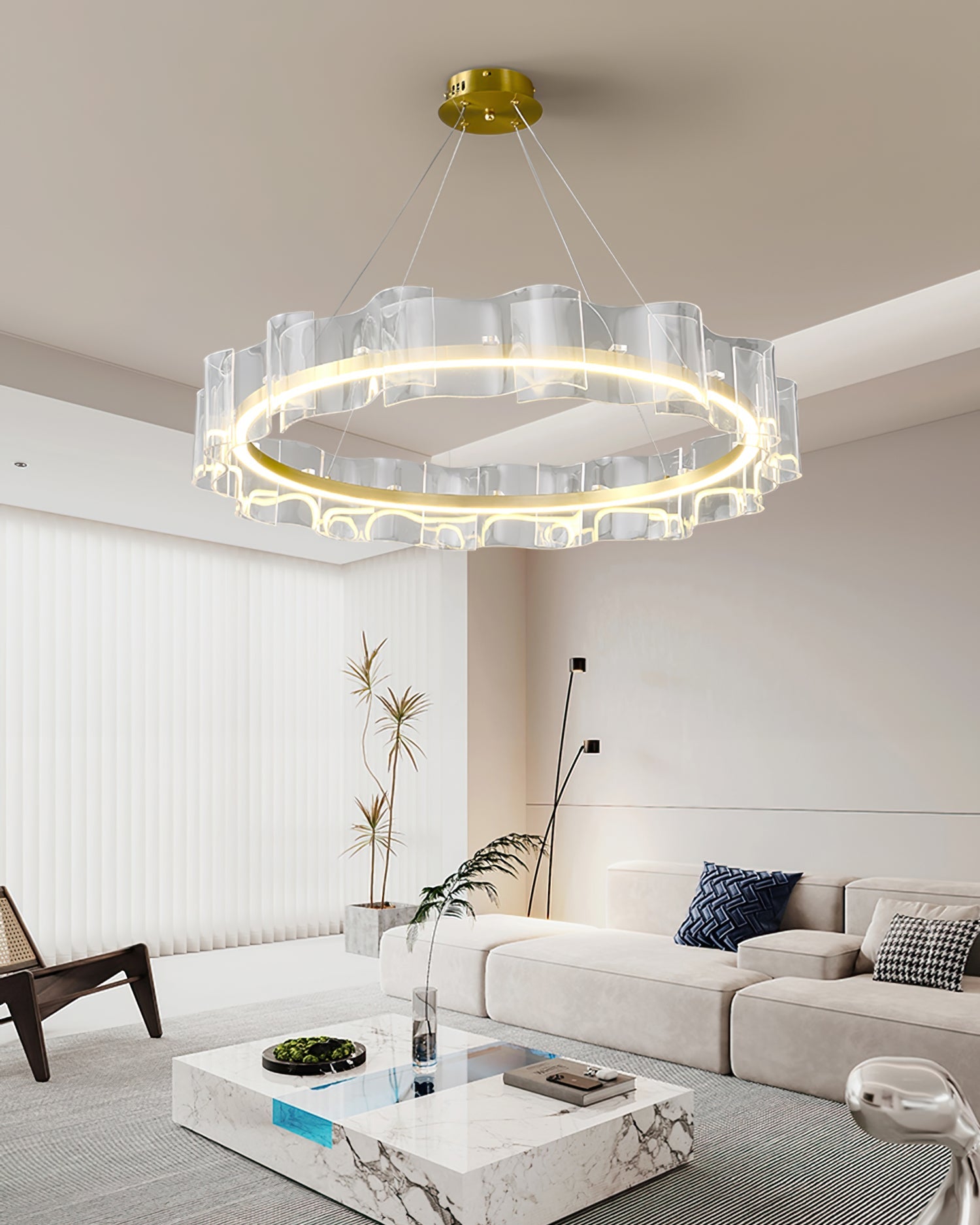 WINDSOR CRYSTAL TEARDROP CEILING LIGHT