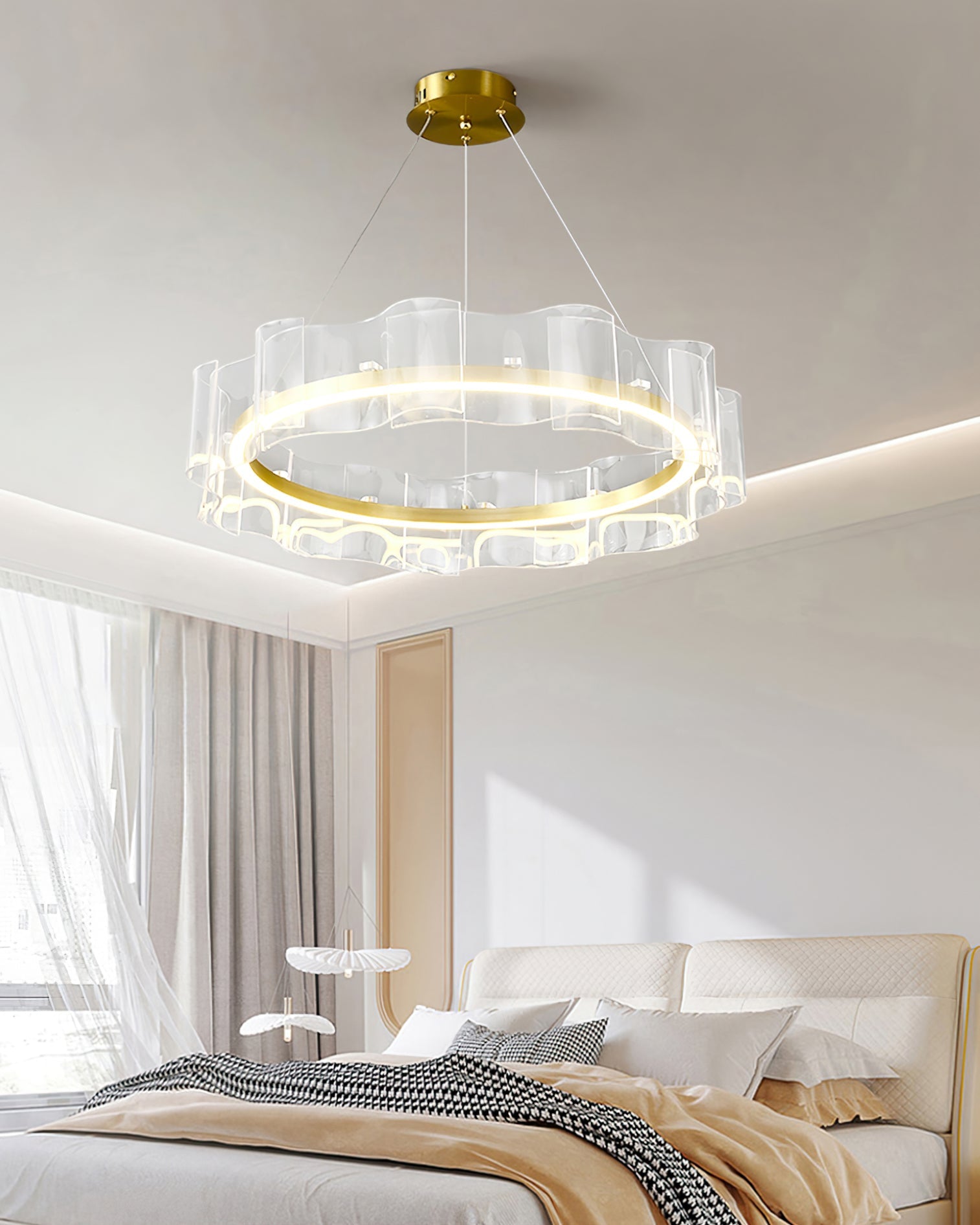 WINDSOR CRYSTAL TEARDROP CEILING LIGHT