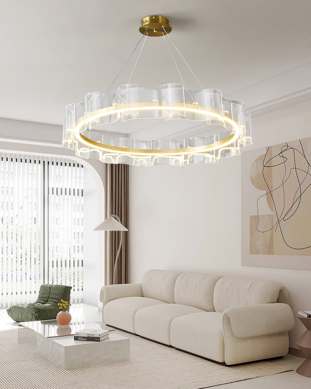 WINDSOR CRYSTAL TEARDROP CEILING LIGHT