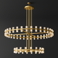 CANTERBURY DOUBLE-LAYERED WAGON WHEEL CHANDELIER