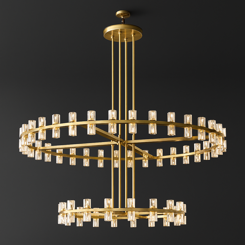 CANTERBURY DOUBLE-LAYERED WAGON WHEEL CHANDELIER