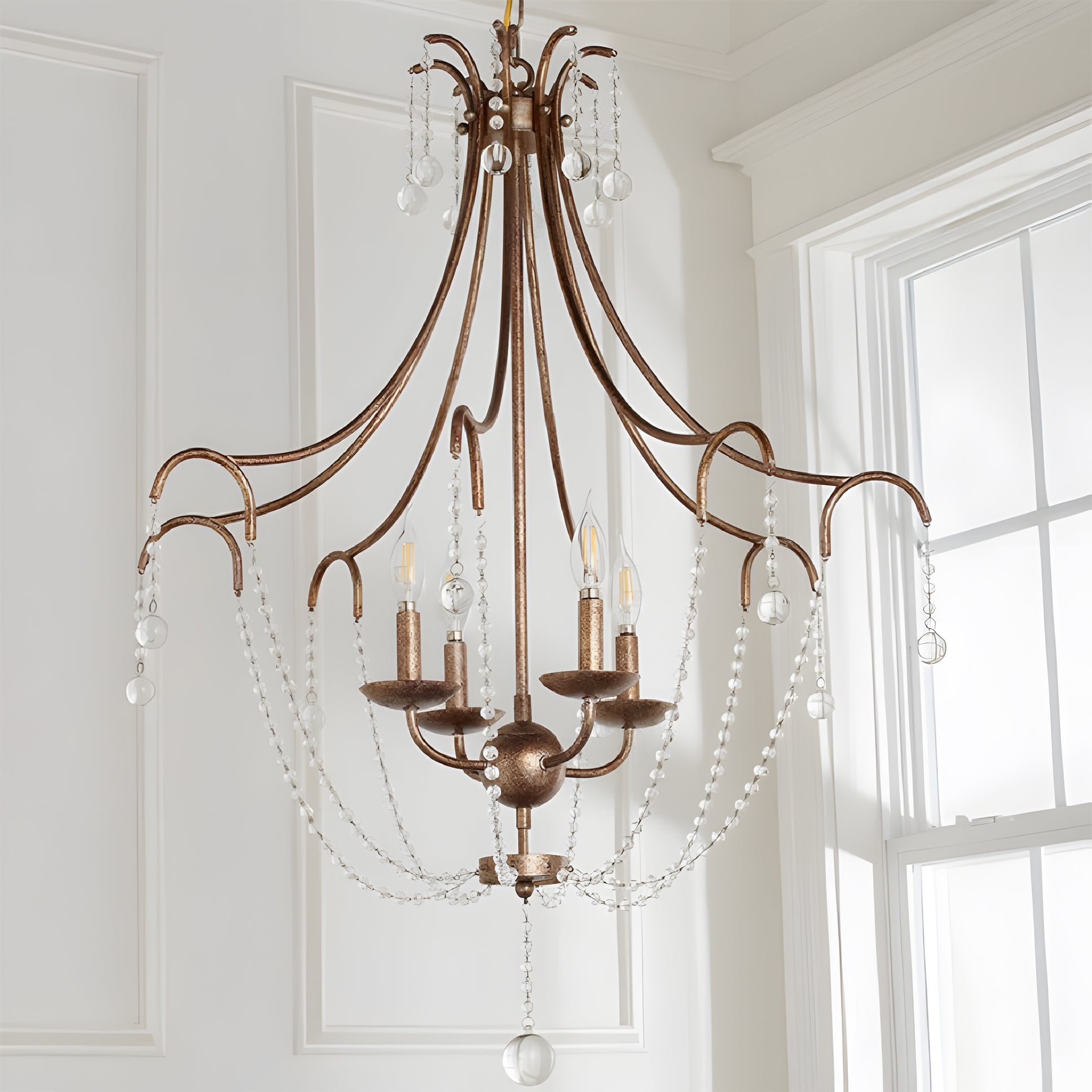 WINTHROP CRYSTAL LANTERN CHANDELIER