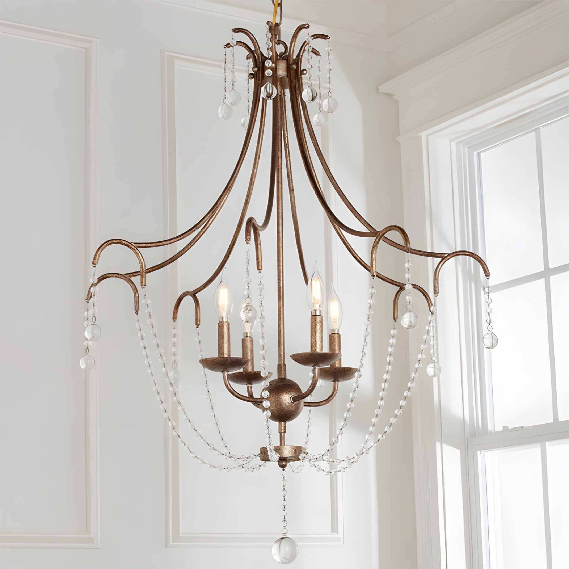 WINTHROP CRYSTAL LANTERN CHANDELIER