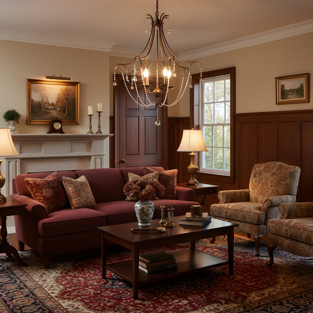 WINTHROP CRYSTAL LANTERN CHANDELIER